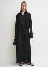 Drawstring shirt black