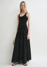 Drawstring skirt black