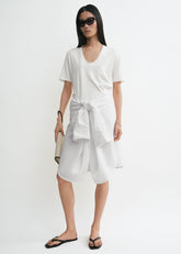 Cotton silk tee off-white