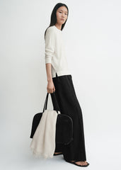 Wool silk knit off-white