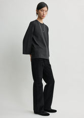 Wide-sleeve tee black