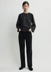 Wide-sleeve tee black