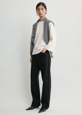 Wide-sleeve tee white
