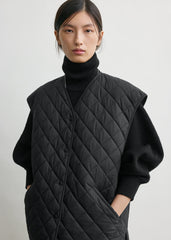 Quilted vest black