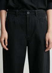 Relaxed twisted trousers black petite