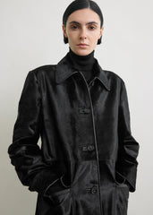 Pony hair coat black