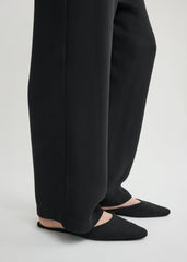 Wool-cashmere lounge slippers black