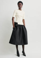 Twinflower tee dress ecru petite