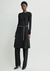 Long-sleeve jersey top black