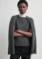 Crew cape knit dark grey