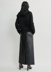 Funnel alpaca-blend knit black