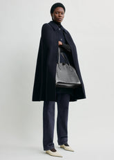 Cape coat navy petite