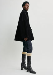 Cord overshirt jacket black