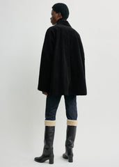 Cord overshirt jacket black