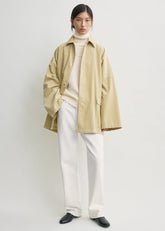 Cord overshirt jacket beige