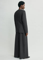 Tailored dinner blouse charcoal