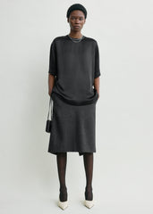 Satin tee black