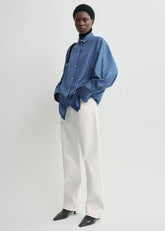 Oversized striped shirt blue/navy