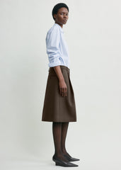 Tailored pleat skirt bark