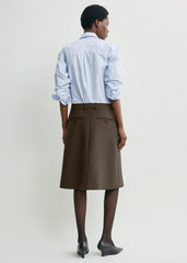 Tailored pleat skirt bark