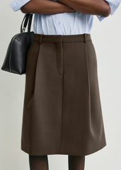 Tailored pleat skirt bark