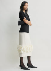 Petal skirt ecru