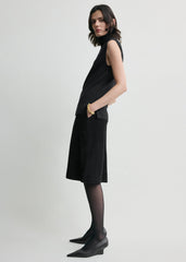 Suede skirt black