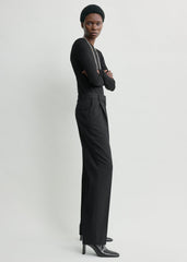 Pleat trousers black