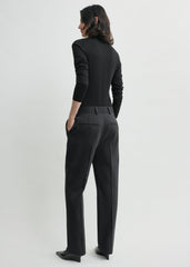 Cropped suit trousers washed black