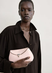 Mini T-lock naplack clutch flamingo