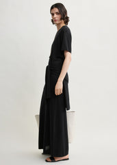 Long knit skirt black