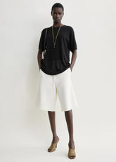 Knit shorts white