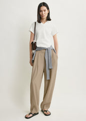Draped balloon trousers overcast beige