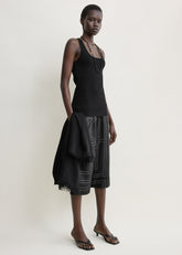 Monogram silk pj culottes black
