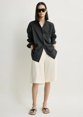 Wide tailored shorts ecru