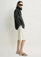 Wide tailored shorts ecru