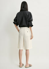 Wide tailored shorts ecru