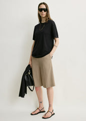 Wide tailored shorts overcast beige
