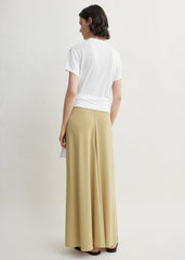 Flared jersey skirt chai