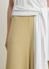 Flared jersey skirt chai