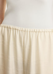 Monogram silk pj bottoms cream