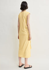 Tie-waist jersey dress buttercup