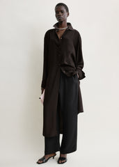 Silk shirtdress brown
