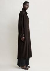 Silk shirtdress brown