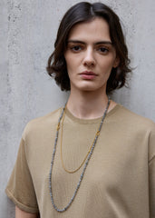 Infinity bead necklace glacier