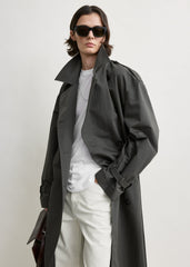 Crisp summer trench taupe