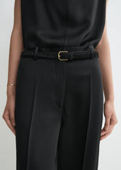 Pony hair belt black