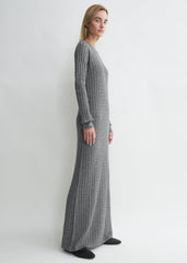 Cable knit dress grey melange