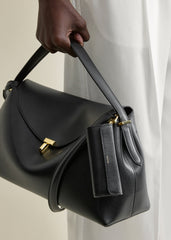 Leather lipstick case black