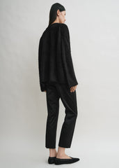 Boxy silk knit black